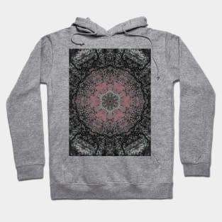 Back and Pink Stylish Textile Pattern Hoodie